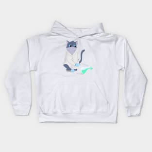 Curious science cat Kids Hoodie